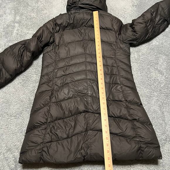 Marmot Coat Womens Medium 700 Down Fill Long Puffer Jacket Black Hooded ** - Picture 7 of 11